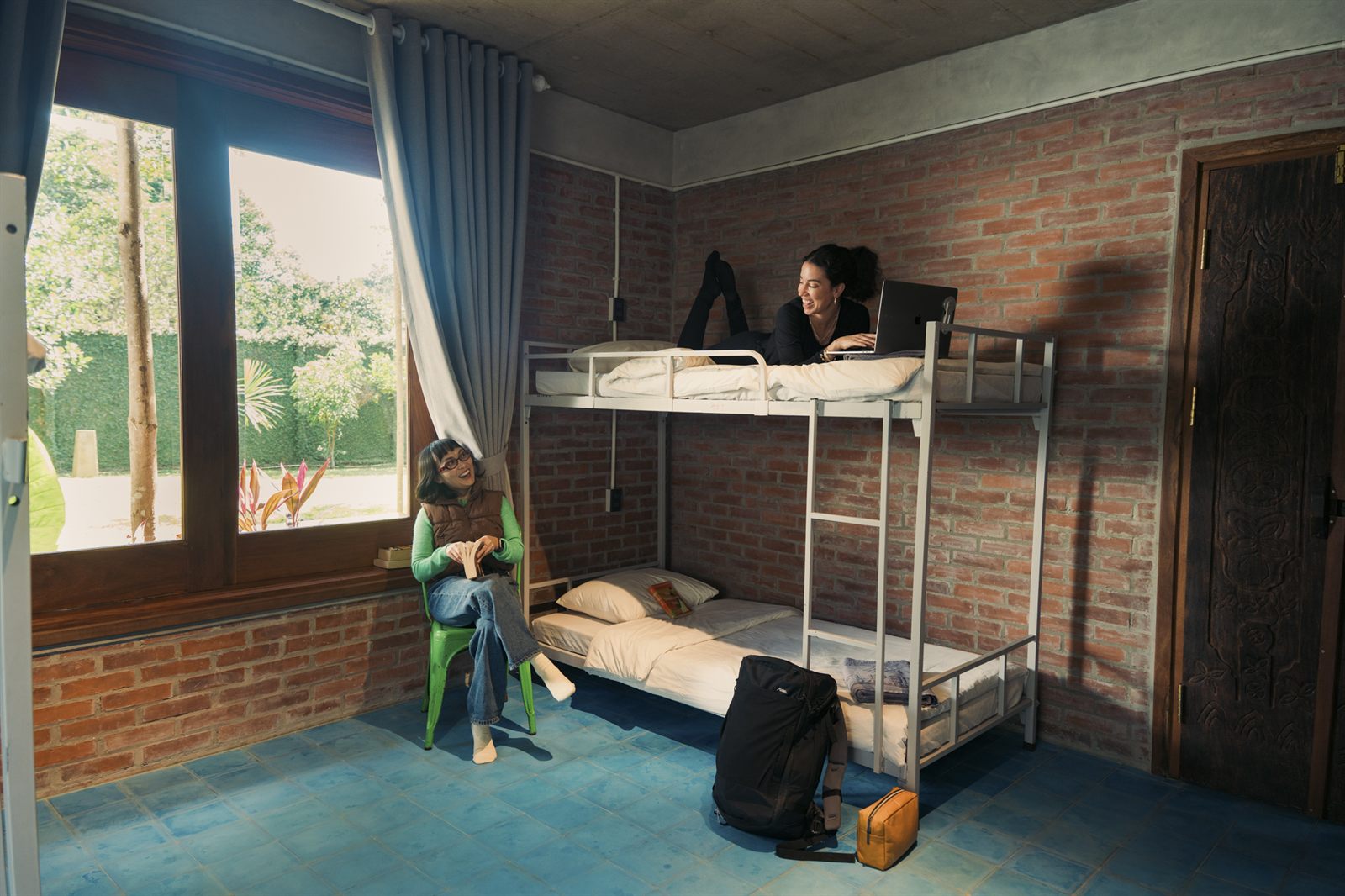 Bunk beds in the dorm room